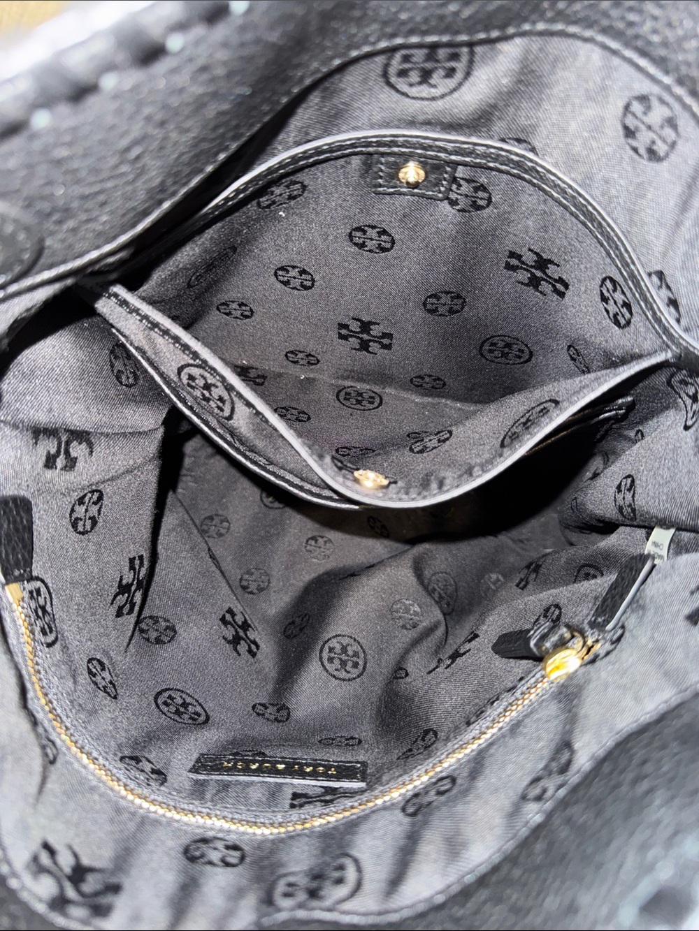 Tory Burch Bag Marion Convertible Black Leather Chain Crossbody Shoulder Bag - Picture 12 of 17